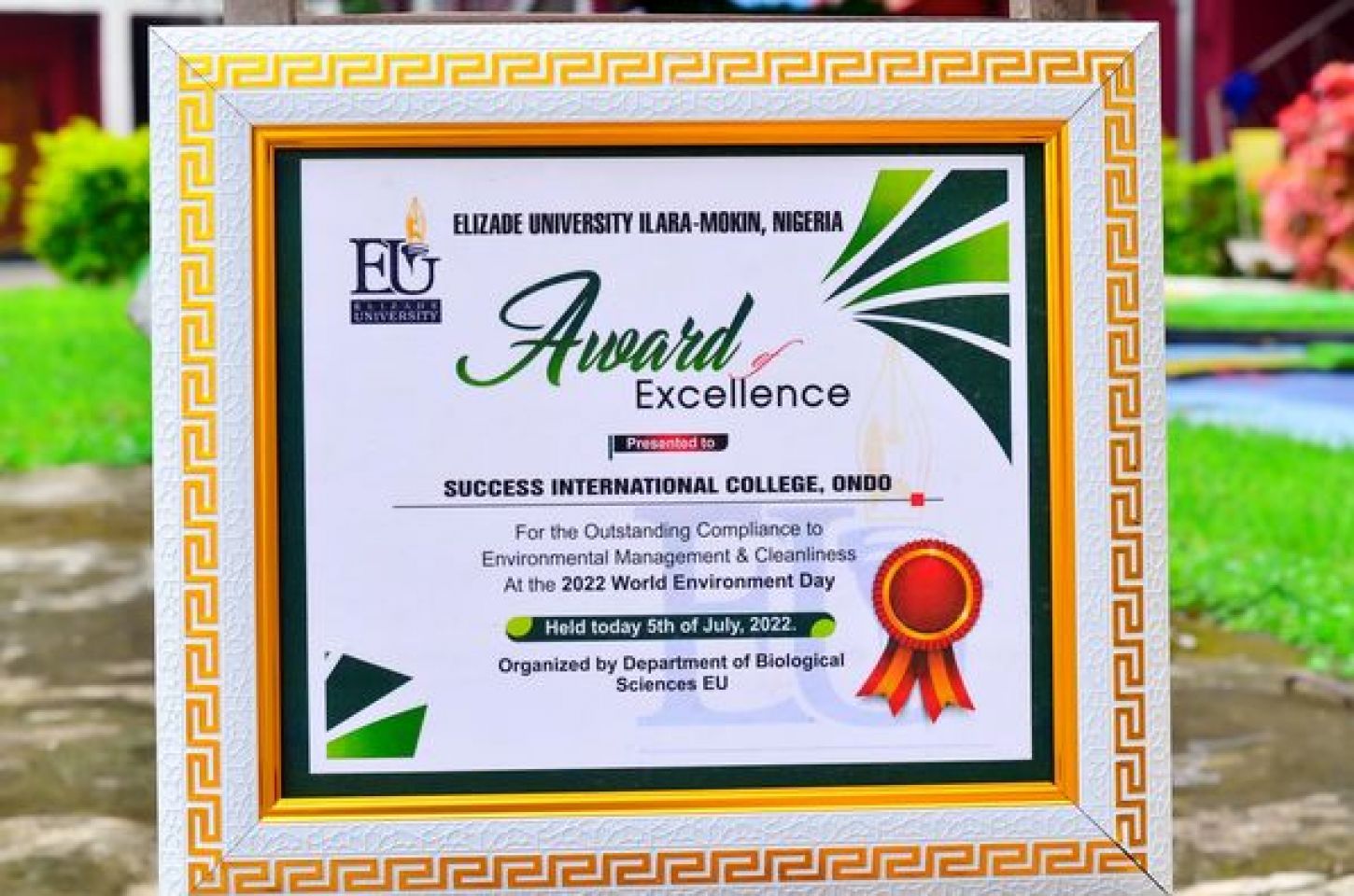 AWARD OF EXCELLENCE